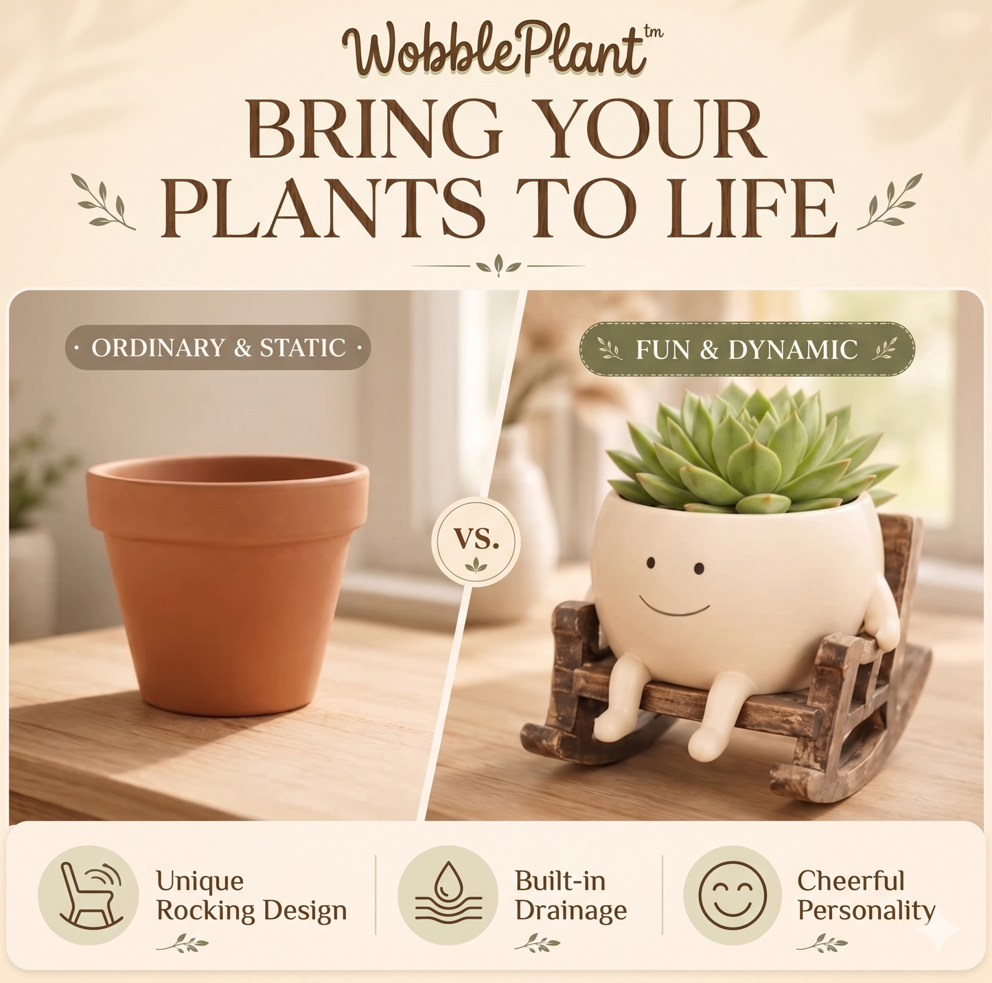 WobblePlants Rocking Plant Pot